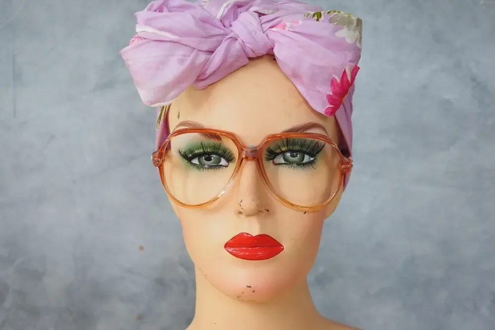 Vintage 1970s Eyeglasses Grandma Chic Boho Festival NOS Jackie O France 55-15